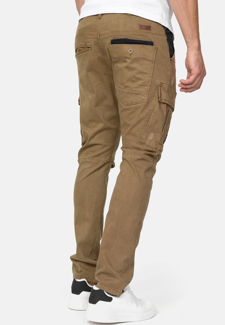 Indicode Herren Rayane Cargohose aus Baumwolle mit 8 Taschen - INDICODE