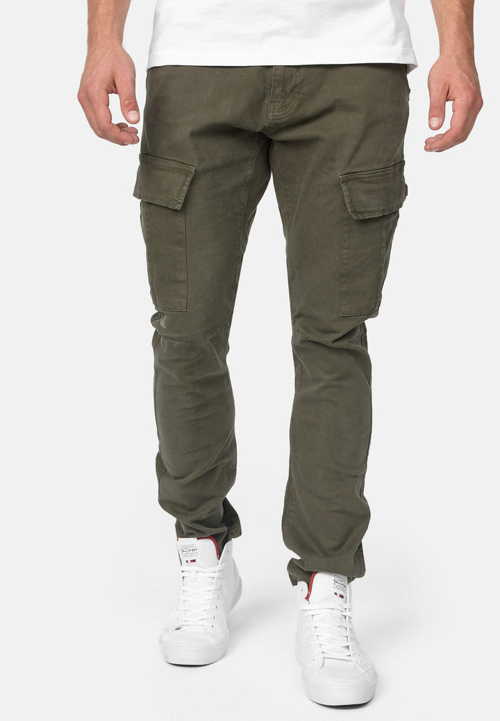 Indicode Herren Rayane Cargohose aus Baumwolle mit 8 Taschen - INDICODE