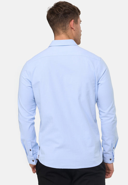 Jeff Herren Earman Hemd einfarbig aus 97% Baumwolle - INDICODE