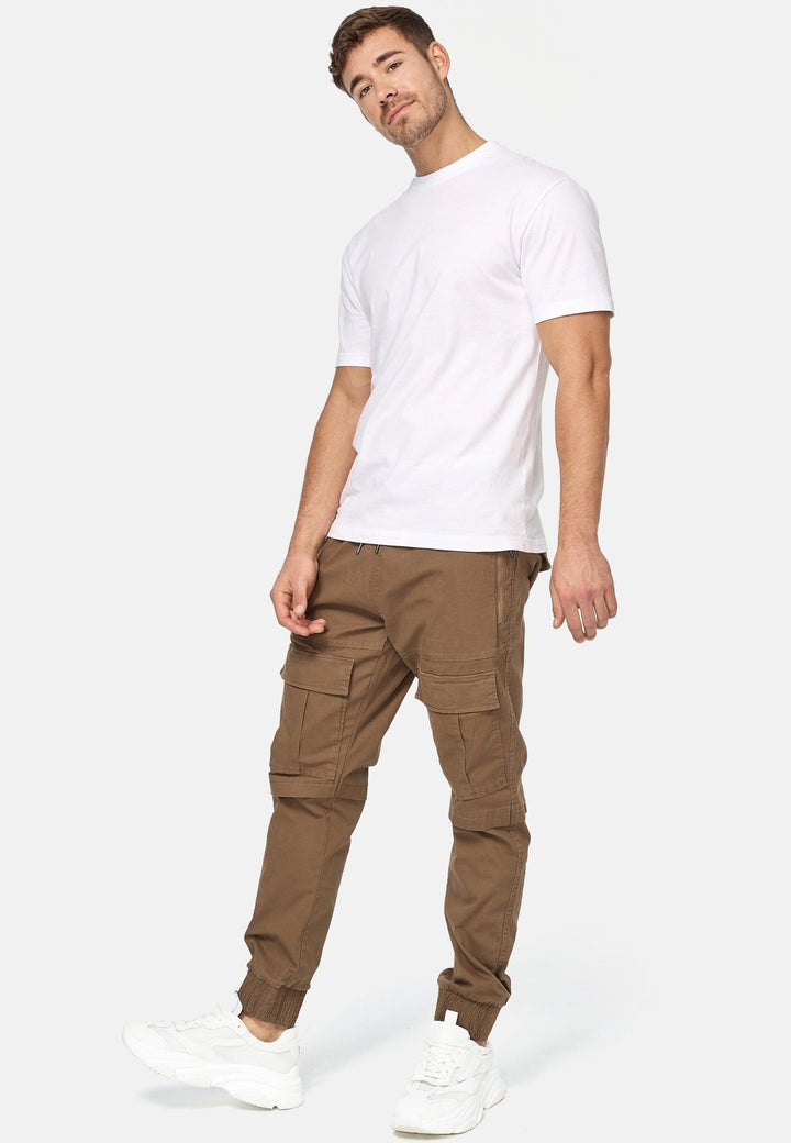 Indicode Herren Dennis Cargohose aus 98% Baumwolle mit 6 Taschen - INDICODE
