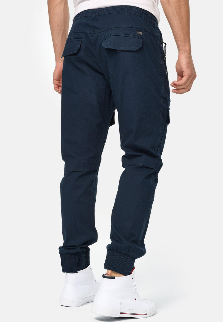 Indicode Herren Dennis Cargohose aus 98% Baumwolle mit 6 Taschen - INDICODE