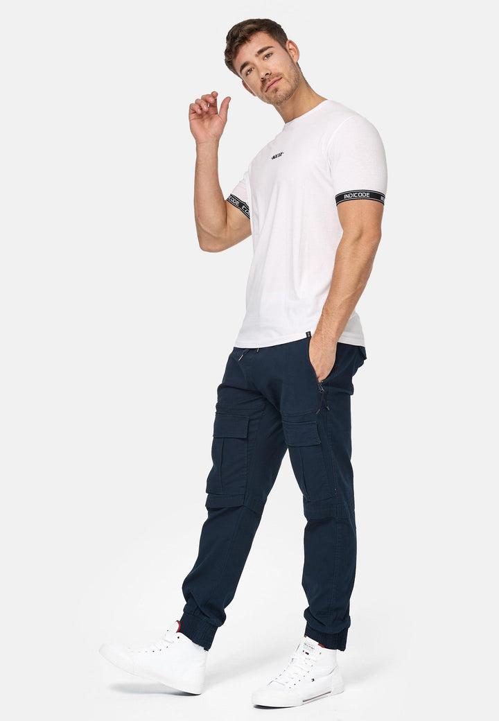Indicode Herren Dennis Cargohose aus 98% Baumwolle mit 6 Taschen - INDICODE