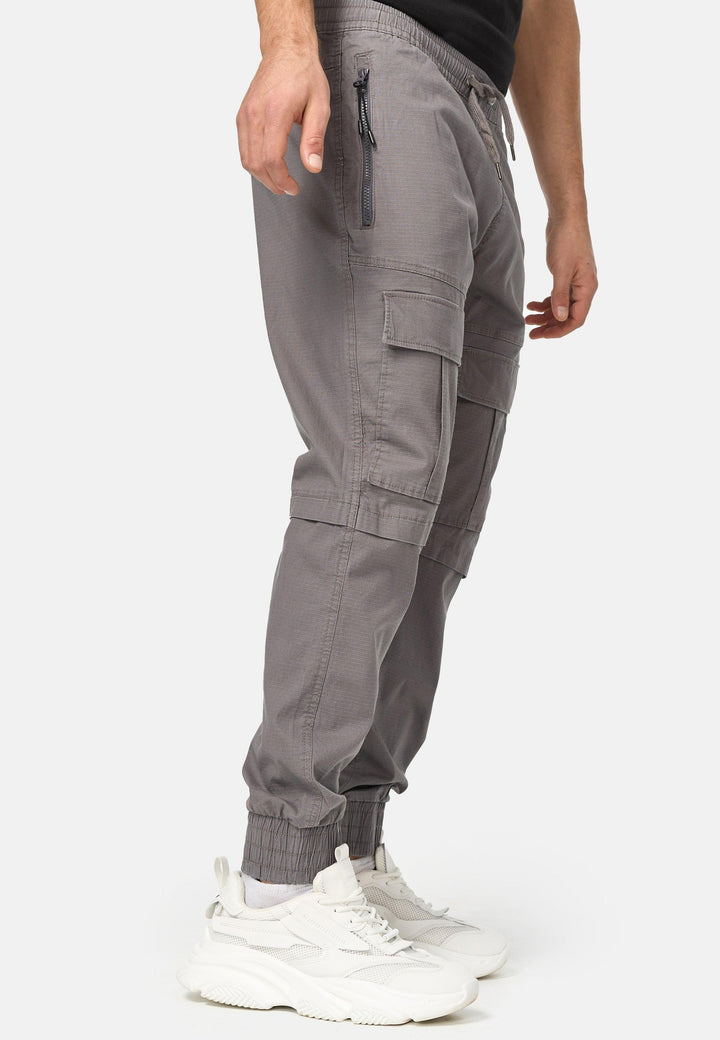 Indicode Herren Dennis Cargohose aus 98% Baumwolle mit 6 Taschen - INDICODE