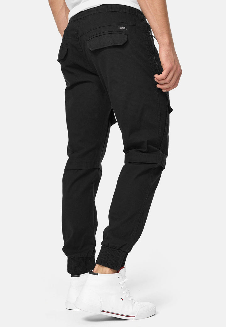 Indicode Herren Dennis Cargohose aus 98% Baumwolle mit 6 Taschen - INDICODE
