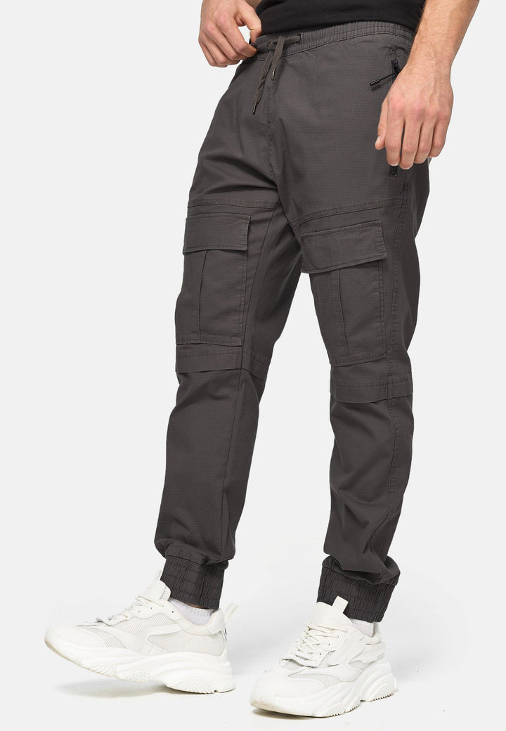 Indicode Herren Dennis Cargohose aus 98% Baumwolle mit 6 Taschen - INDICODE