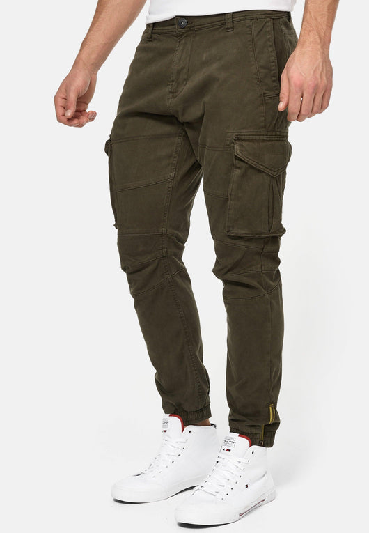 Indicode Men's Hawkins 98% Cotton Stretch Cargo Pants