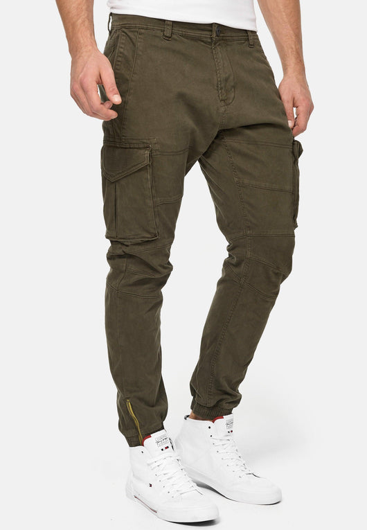 Indicode Men's Hawkins 98% Cotton Stretch Cargo Pants