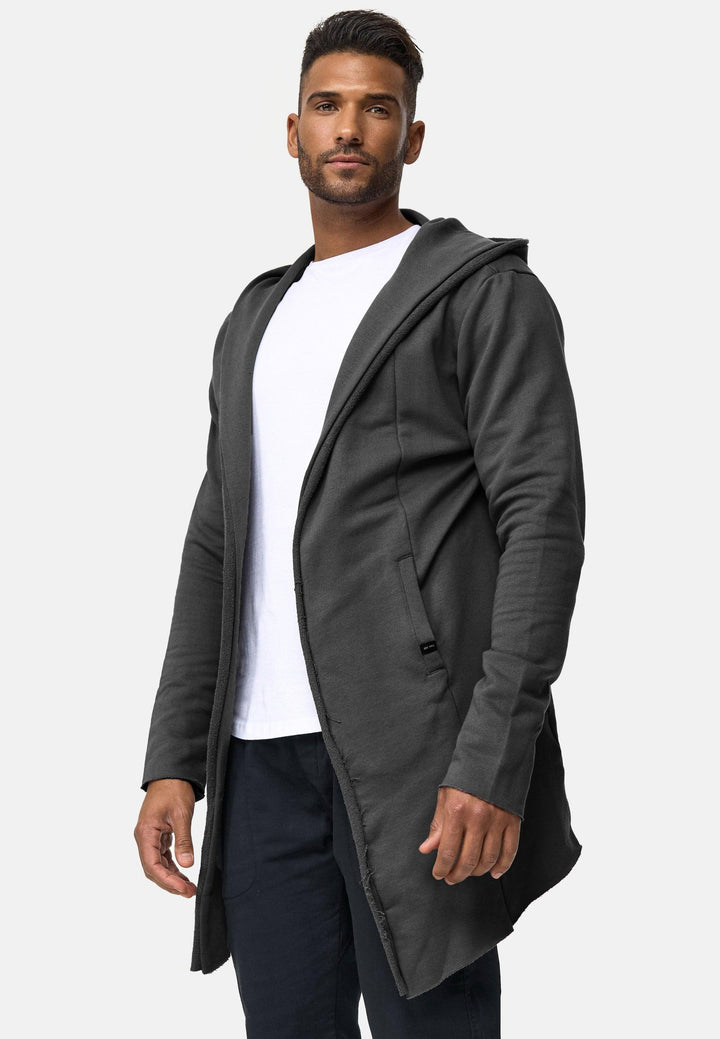 Indicode Herren Brekstad Oversize Sweatjacke mit Kapuze aus 100% Baumwolle - INDICODE