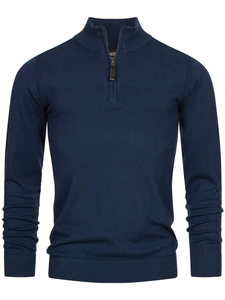 Indicode Herren Gore Pullover aus 80% Baumwolle mit Stehkragen - INDICODE
