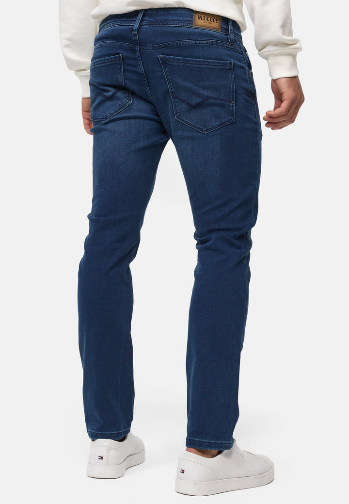 Indicode Herren INCoil Jeanshose aus 77% Baumwolle Super-Stretch - INDICODE