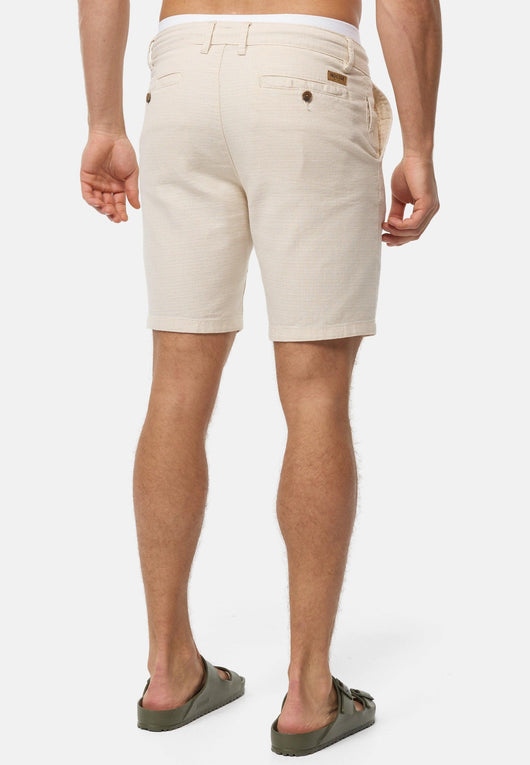 Indicode Herren INCaro Chino Shorts mit 4 Taschen inkl. Gürtel aus Baumwolle - INDICODE