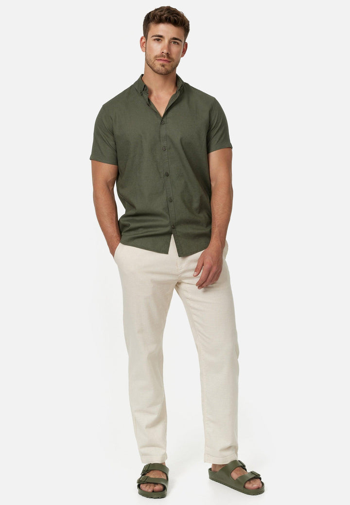 Indicode Herren INBravida Kurzarm-Hemd mit Button-Down-Kragen - INDICODE