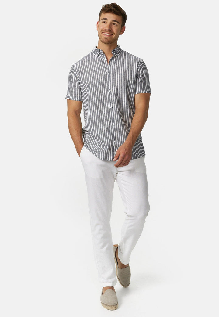 Indicode Herren INBravida Kurzarm-Hemd mit Button-Down-Kragen - INDICODE