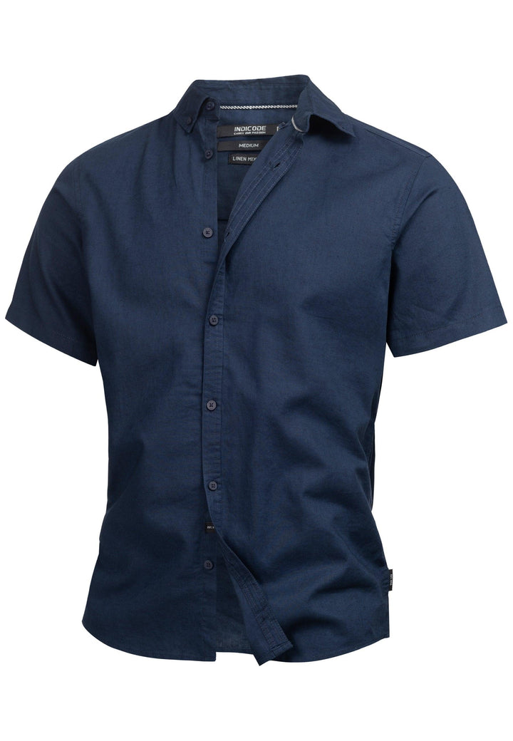 Indicode Herren INBravida Kurzarm-Hemd mit Button-Down-Kragen - INDICODE