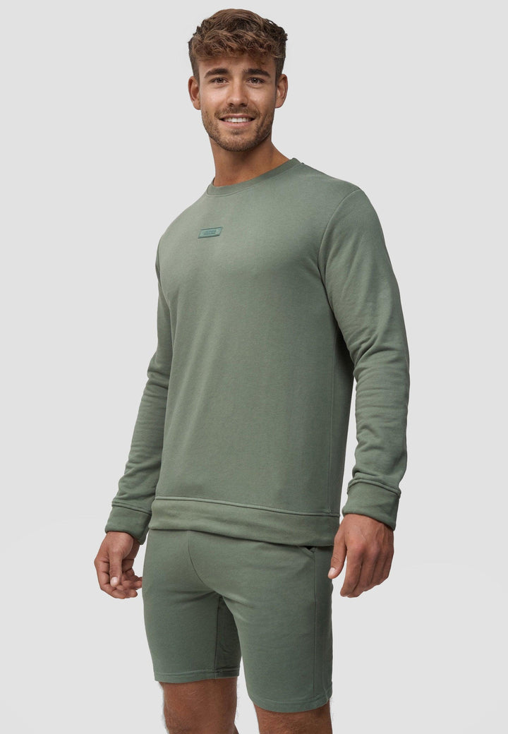Indicode Herren Baxter Sweatshirt mit Ripp-Bündchen aus Baumwoll-Mix