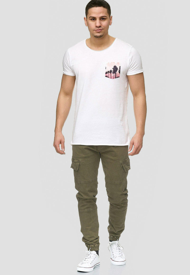 Indicode Herren August Cargohose aus Baumwolle mit 6 Taschen
