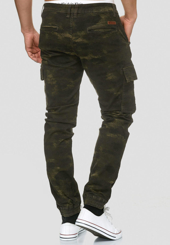 Indicode Herren August Cargohose aus Baumwolle mit 6 Taschen