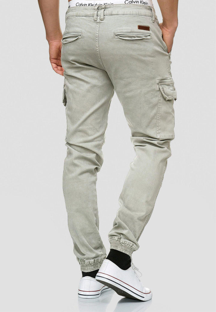 Indicode Herren August Cargohose aus Baumwolle mit 6 Taschen