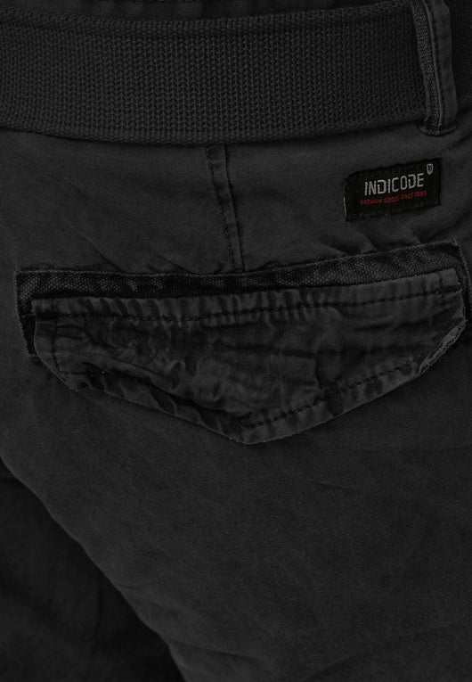 Indicode Men's Bolton Cargo Shorts with 7 pockets incl. belt made of 100% cotton