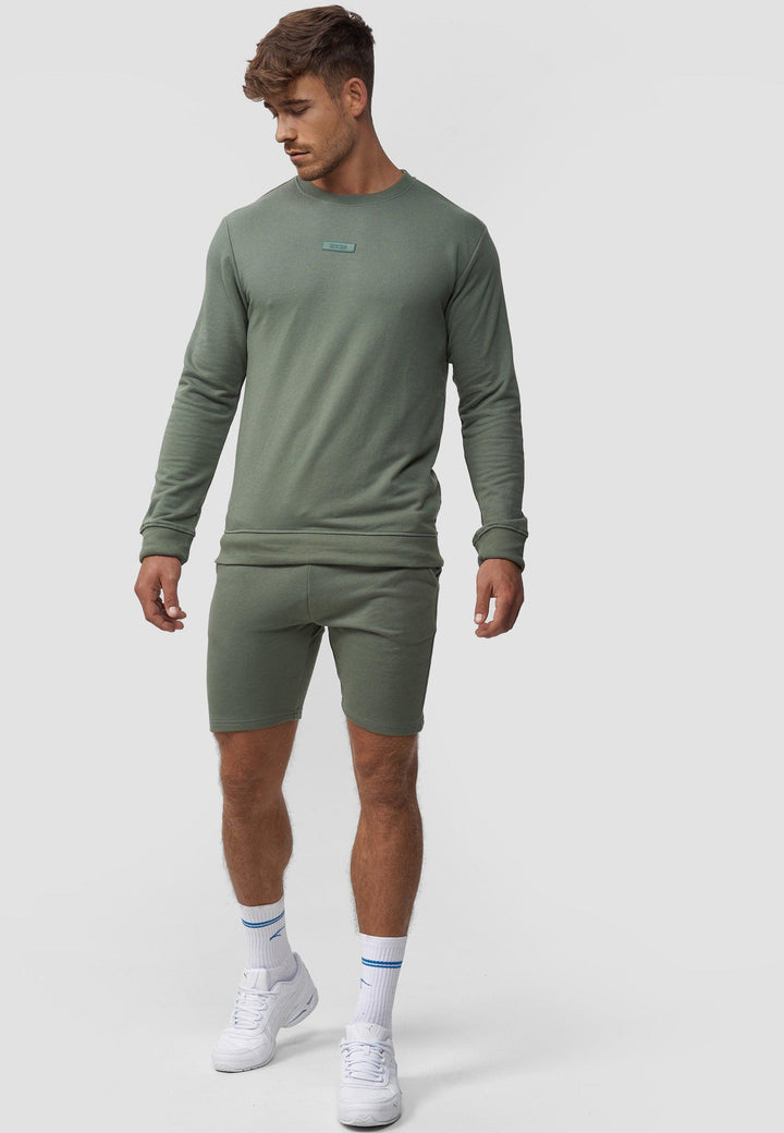 Indicode Herren Baxter Sweatshirt mit Ripp-Bündchen aus Baumwoll-Mix