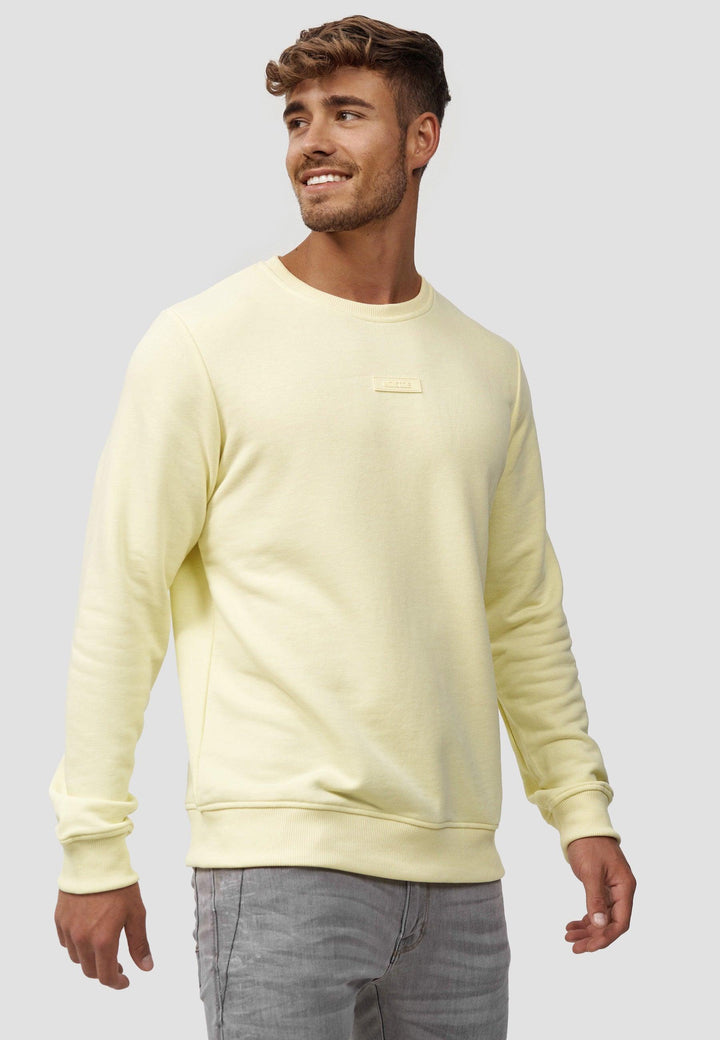Indicode Herren Baxter Sweatshirt mit Ripp-Bündchen aus Baumwoll-Mix