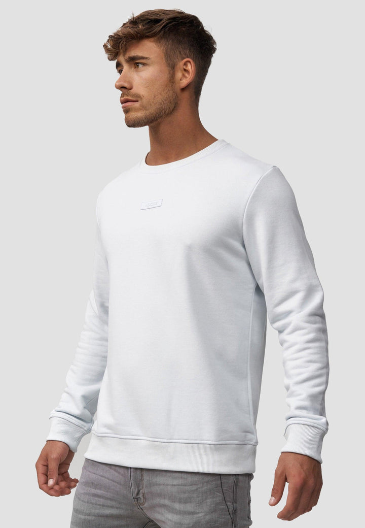 Indicode Herren Baxter Sweatshirt mit Ripp-Bündchen aus Baumwoll-Mix