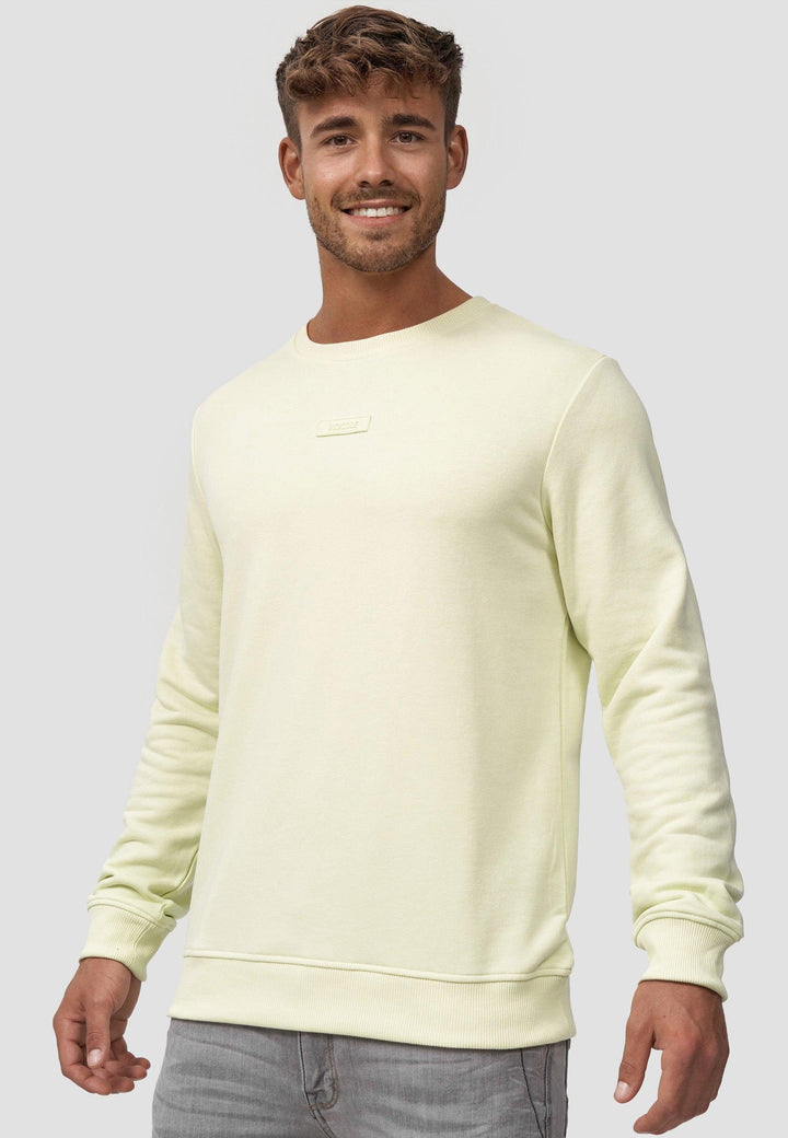Indicode Herren Baxter Sweatshirt mit Ripp-Bündchen aus Baumwoll-Mix