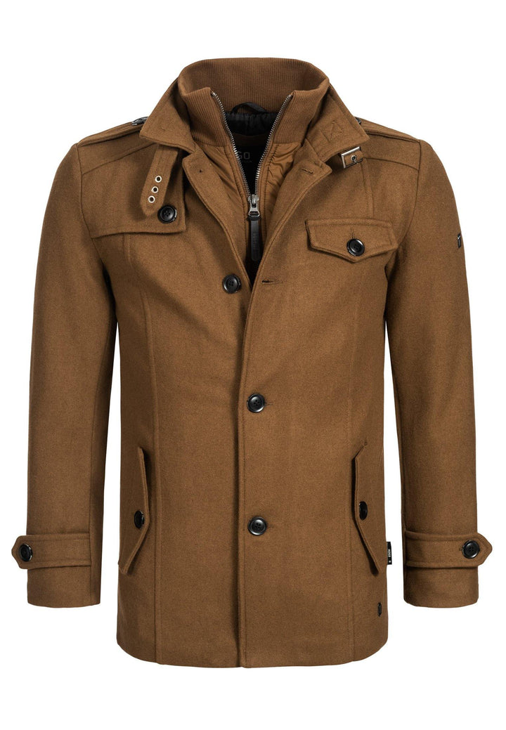 Indicode Herren Brandon Kurzmantel mit Stehkragen - INDICODE