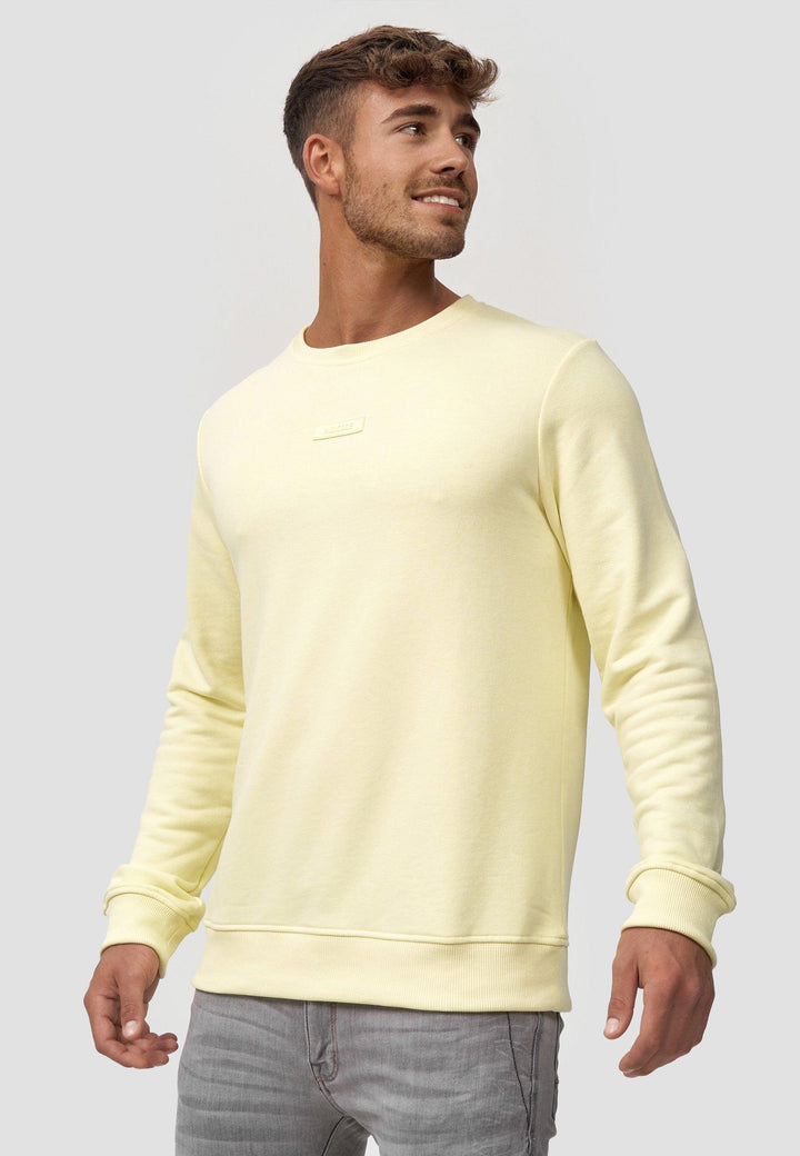 Indicode Herren Baxter Sweatshirt mit Ripp-Bündchen aus Baumwoll-Mix