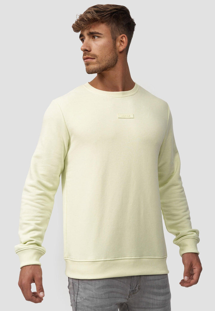 Indicode Herren Baxter Sweatshirt mit Ripp-Bündchen aus Baumwoll-Mix