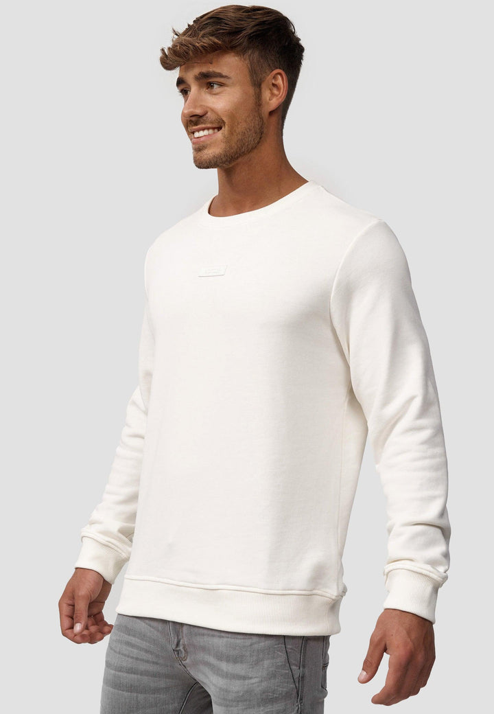 Indicode Herren Baxter Sweatshirt mit Ripp-Bündchen aus Baumwoll-Mix