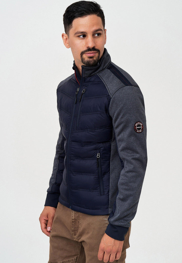 Indicode Herren Alterio Steppjacke mit Softshell-Ärmeln