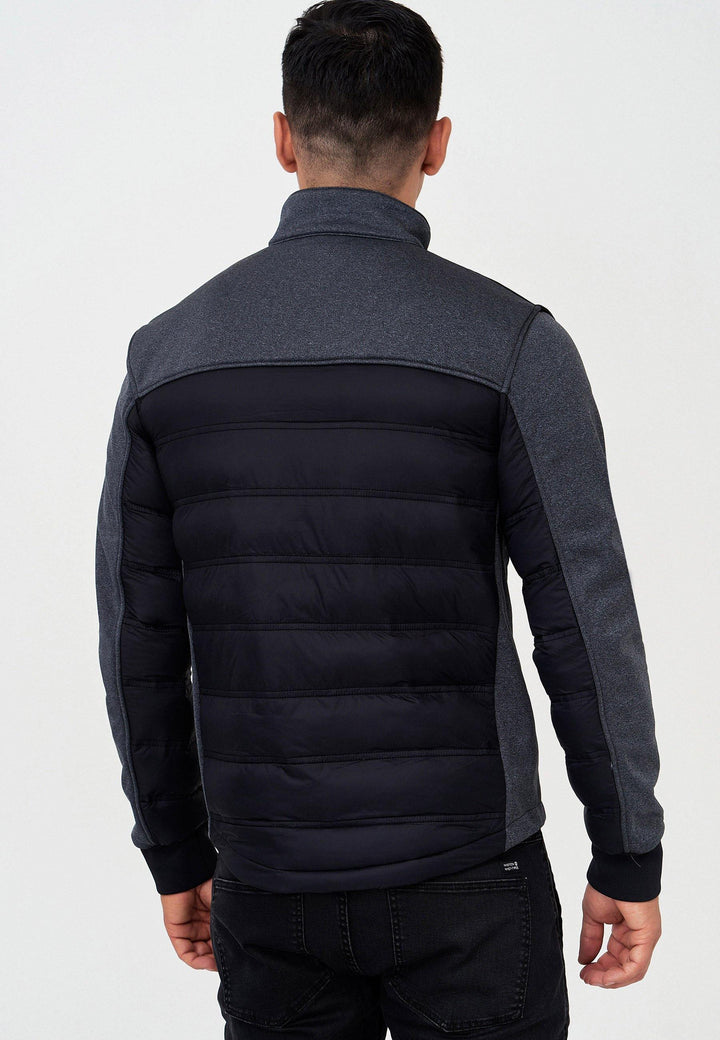 Indicode Herren Alterio Steppjacke mit Softshell-Ärmeln