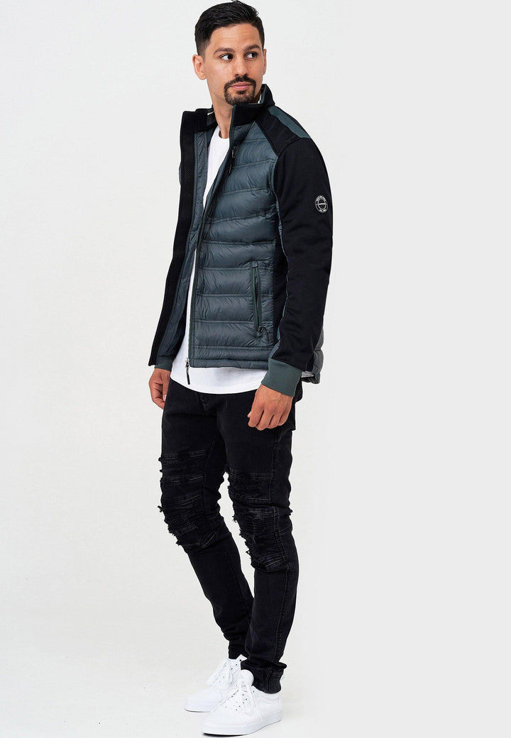 Indicode Herren Alterio Steppjacke mit Softshell-Ärmeln
