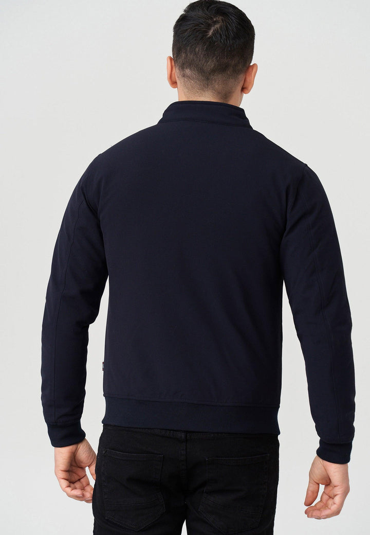 Jeff Herren Chung Jacke mit Stehkragen & Reißverschluss aus 65% Viskose - INDICODE