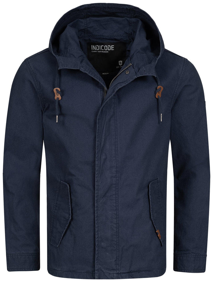 Indicode Herren Lough Jacke mit Kapuze aus 100% Baumwolle - INDICODE