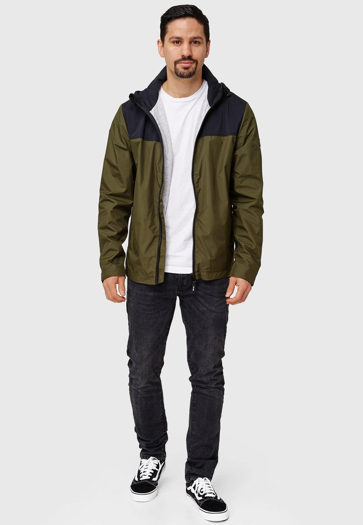 Indicode Herren Holmes Windbreaker mit Kapuze & Reißverschluss - INDICODE