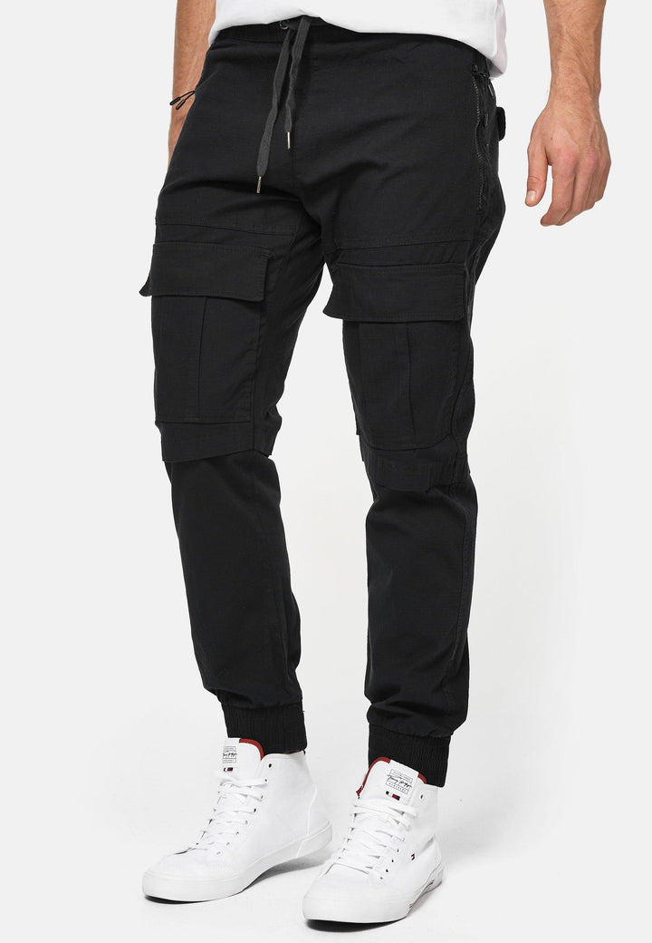 Indicode Herren Dennis Cargohose aus 98% Baumwolle mit 6 Taschen - INDICODE