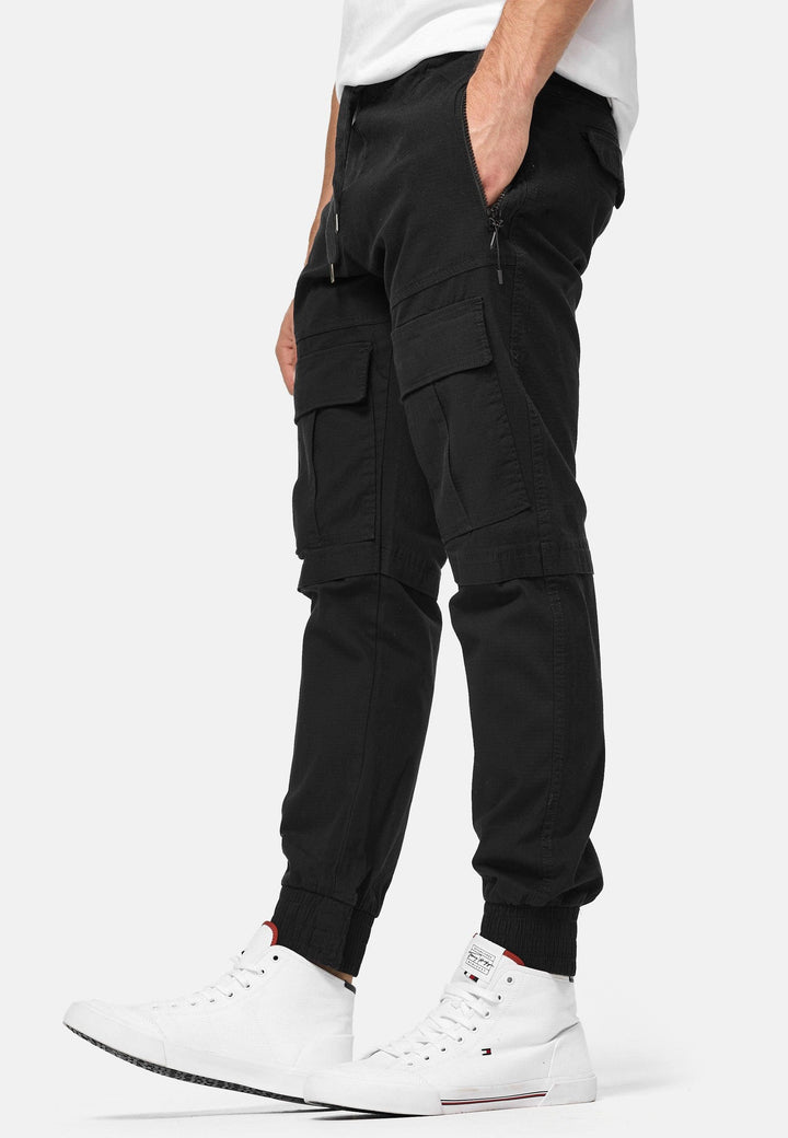 Indicode Herren Dennis Cargohose aus 98% Baumwolle mit 6 Taschen - INDICODE
