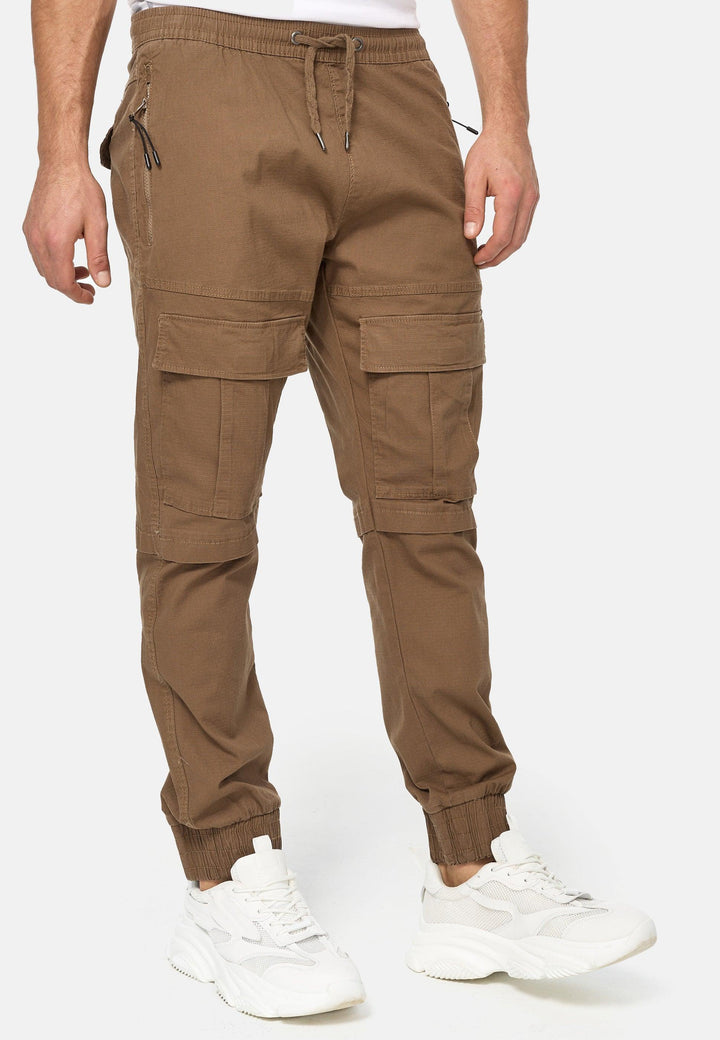 Indicode Herren Dennis Cargohose aus 98% Baumwolle mit 6 Taschen - INDICODE