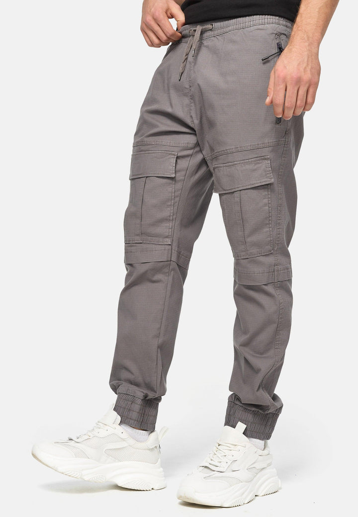 Indicode Herren Dennis Cargohose aus 98% Baumwolle mit 6 Taschen - INDICODE