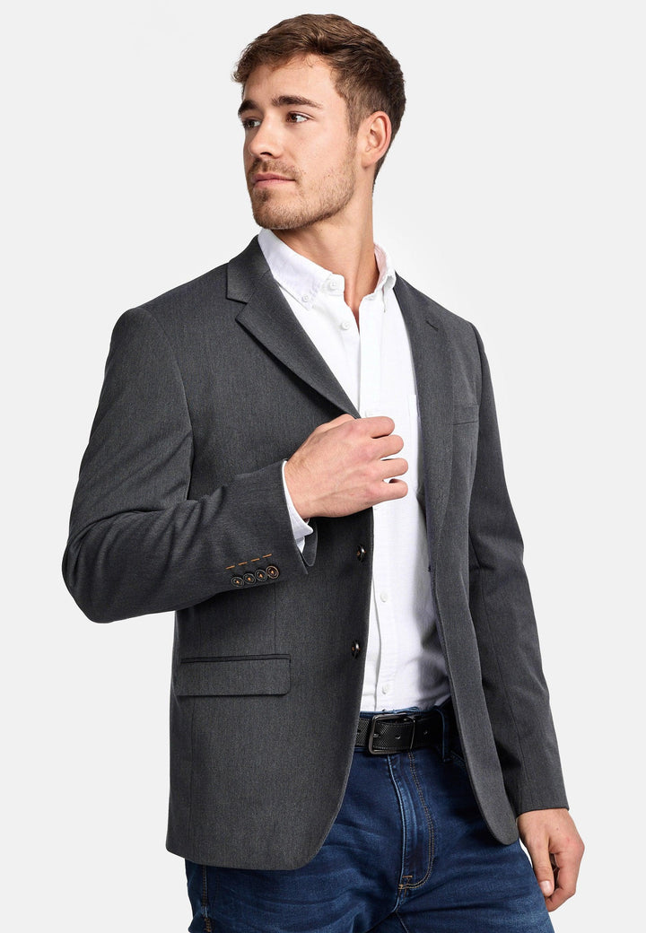 Jeff Herren George Plain Blazer mit Stretch | klassisches Sakko Herrenjackett - INDICODE
