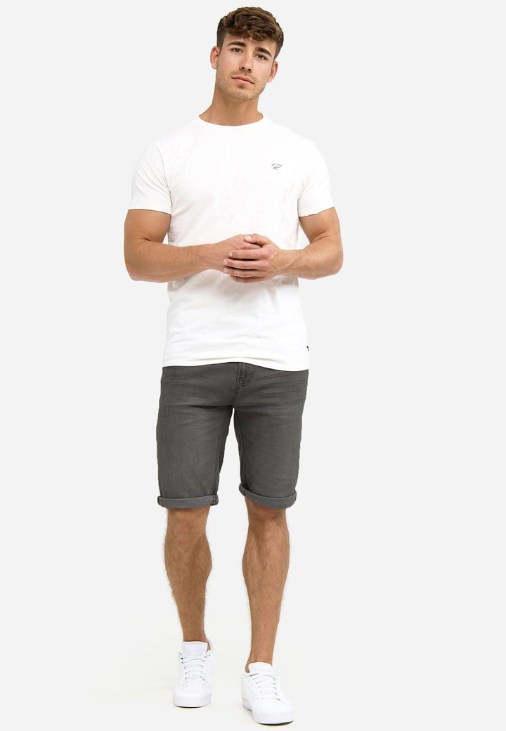 Indicode Herren Caden Jeans Shorts mit 5 Taschen aus 98% Baumwolle - INDICODE