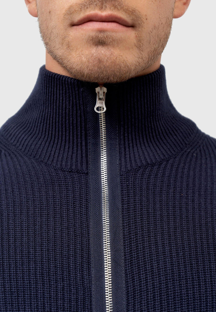 Indicode Herren Dodson Strickjacke mit Stehkragen aus 100% Baumwolle - INDICODE